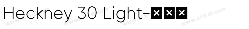 Heckney 30 Light字体转换